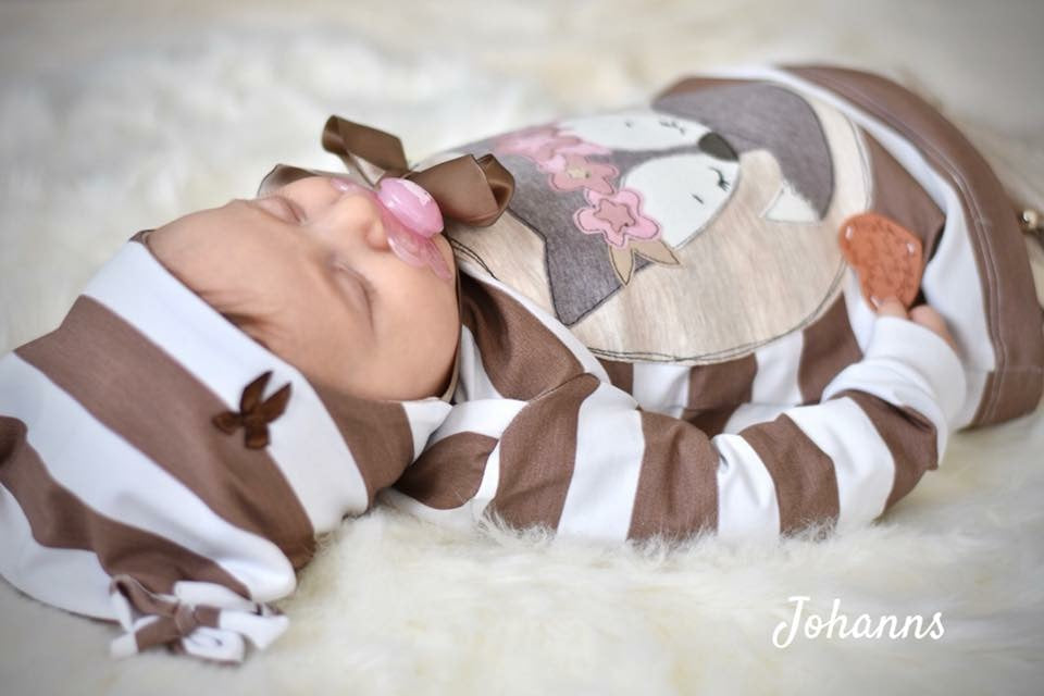Jersey-Stoff " stripes #beige melange" (0,25m)