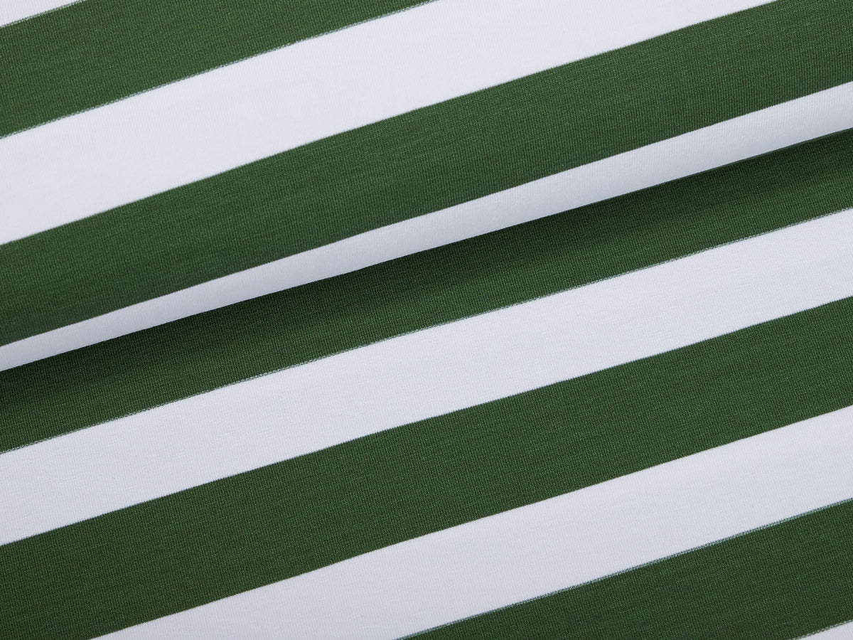 Jersey-Stoff " stripes #olive melange" (0,5m)