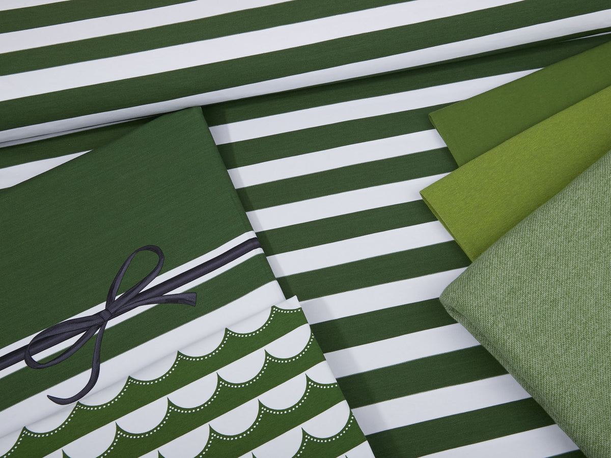 Jersey-Stoff " stripes #olive melange" (0,5m)