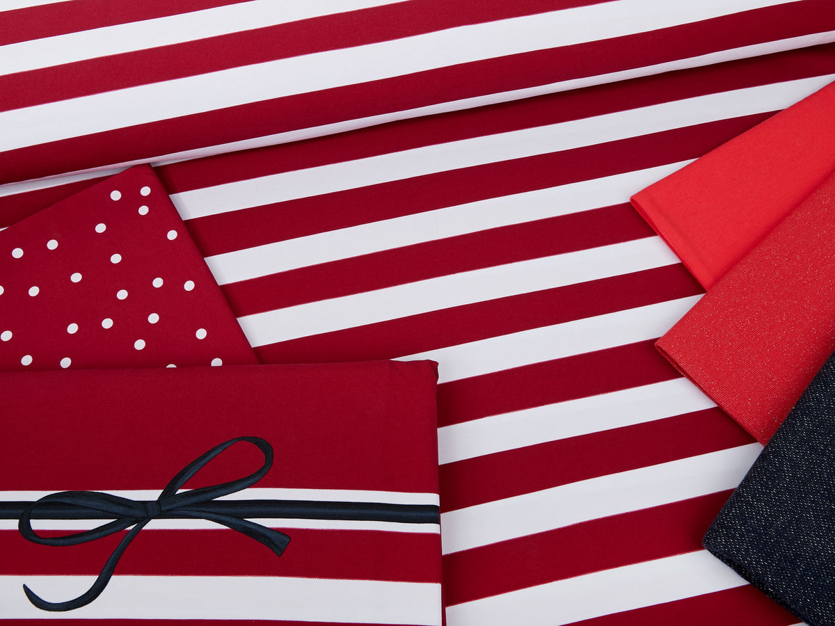 Jersey-Stoff " stripes #redwine" (0,5m)