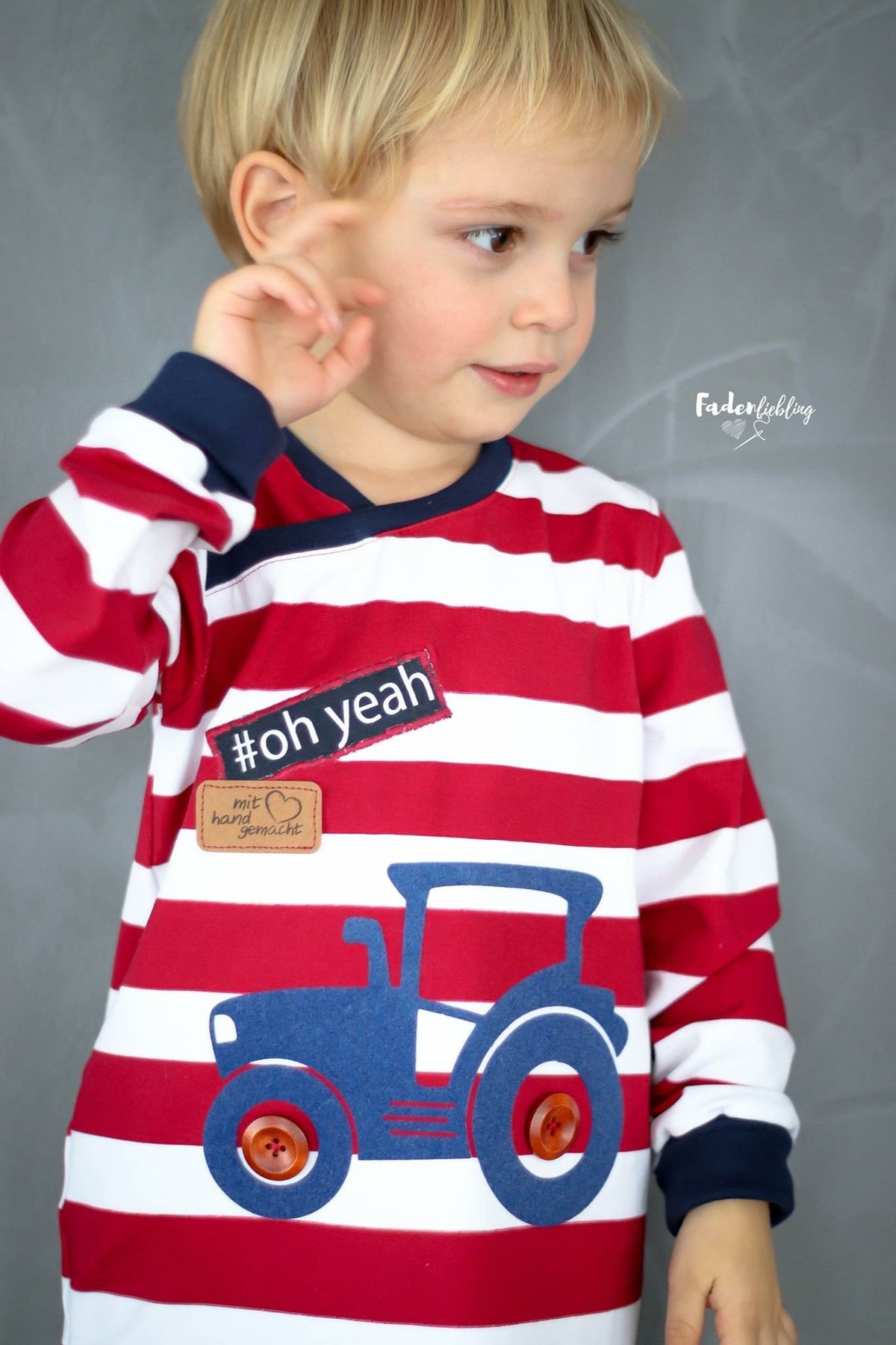 Jersey-Stoff " stripes #redwine" (0,5m)