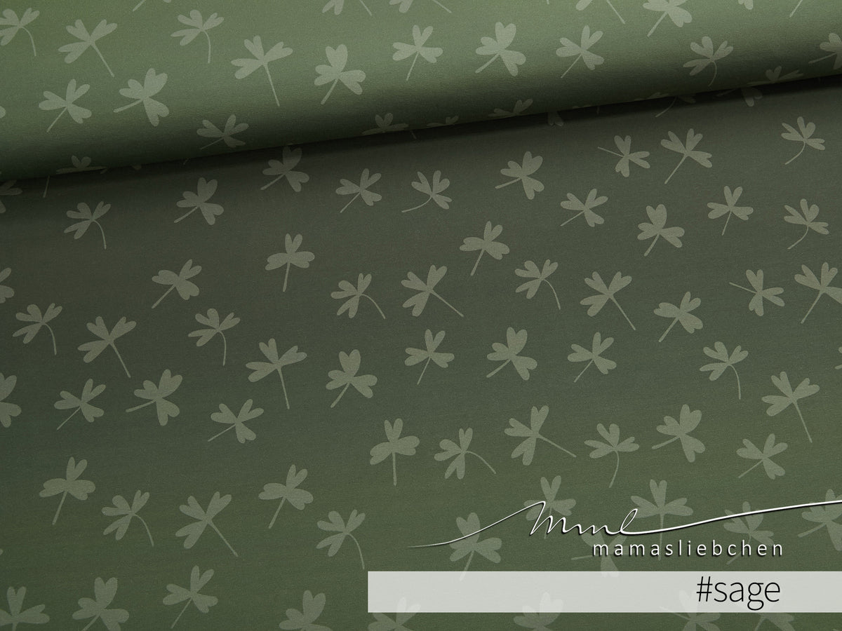 Jersey-Stoff "Swirled #sage" (0,25m)