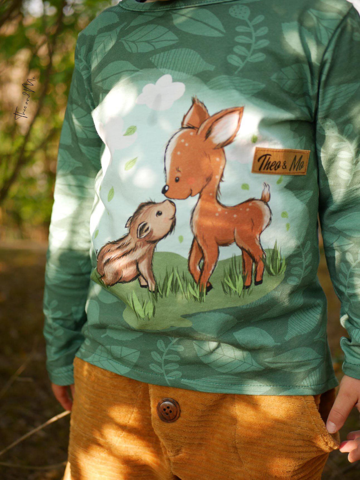 Jersey-Stoff "Theo & Mo #green" (1Panel/ ca.0,65m)