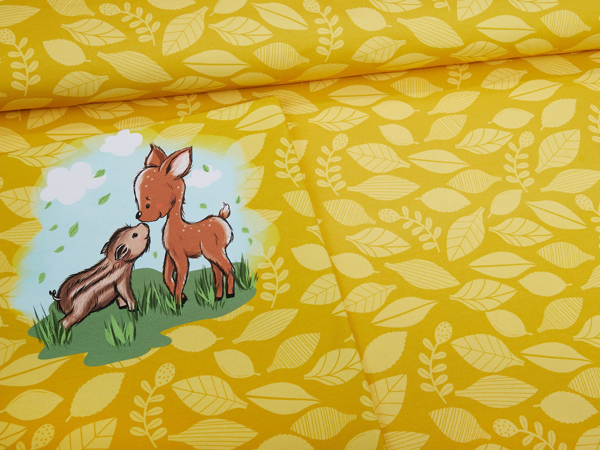 Jersey-Stoff "Theo & Mo #sunshine" (1Panel/ ca.0,65m)