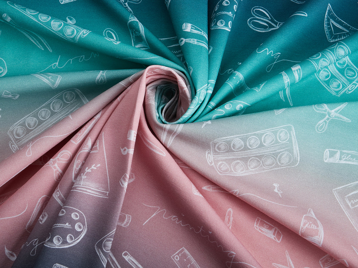 Jersey-Stoff "this is art #night mint" (0,25m)