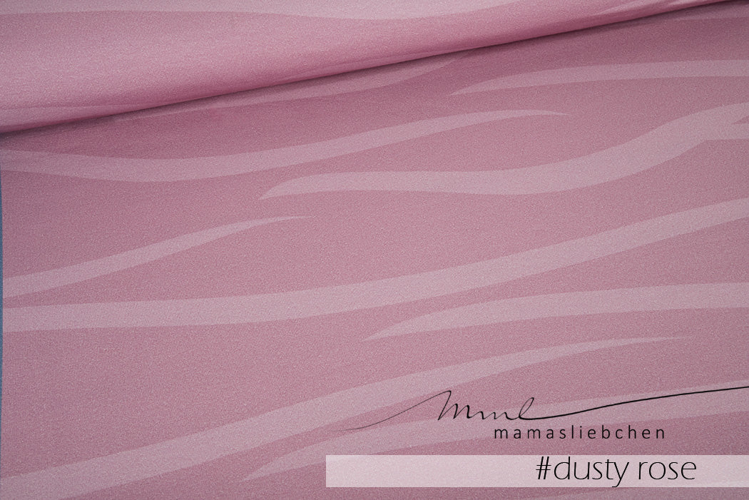 Jersey-Stoff "tigerwaves #dusty rose" (0,5m)