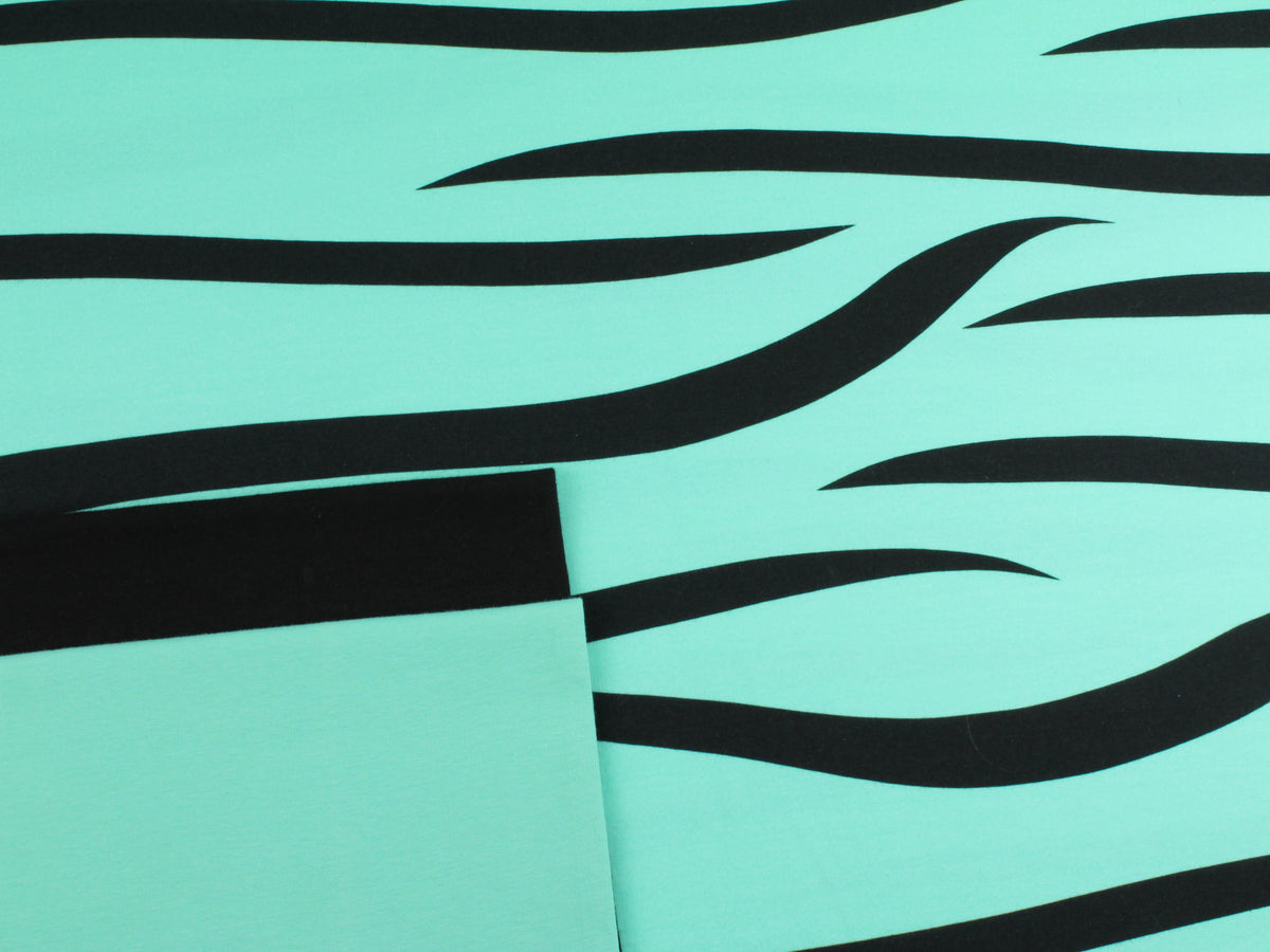 Jersey-Stoff "tigerwaves #mint" (0,5m)