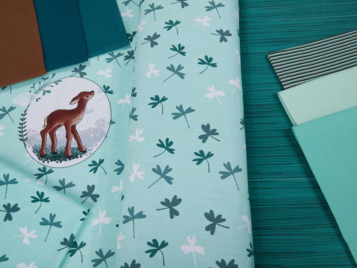 Jersey-Stoff "tilda #teal" (1 Panel, ca 0,8m)