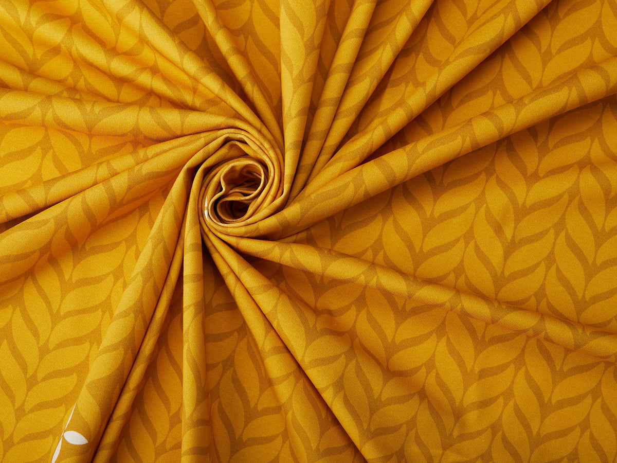 Jersey-Stoff "Trailing leaves #gold" (0,25 m)