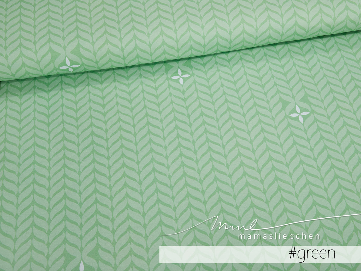 Jersey-Stoff "trailing leaves #green" (0,25m)