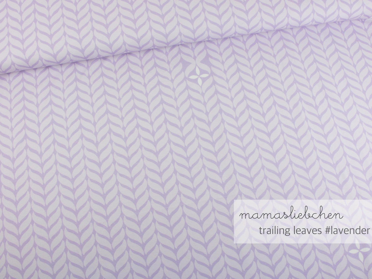 Jersey-Stoff "trailing leaves #lavender" (0,25m)