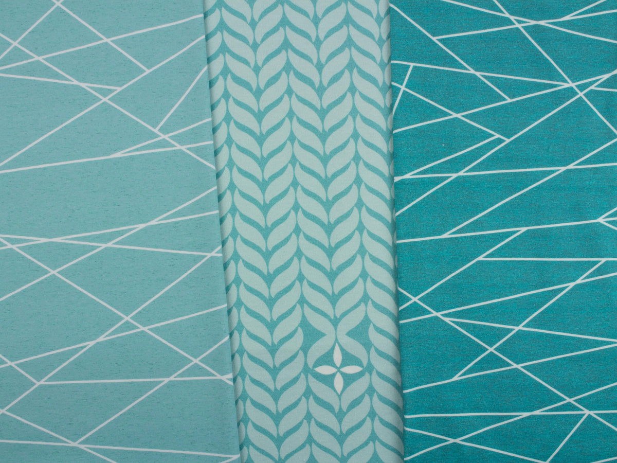 Jersey-Stoff "trailing leaves #teal" (0,5m)