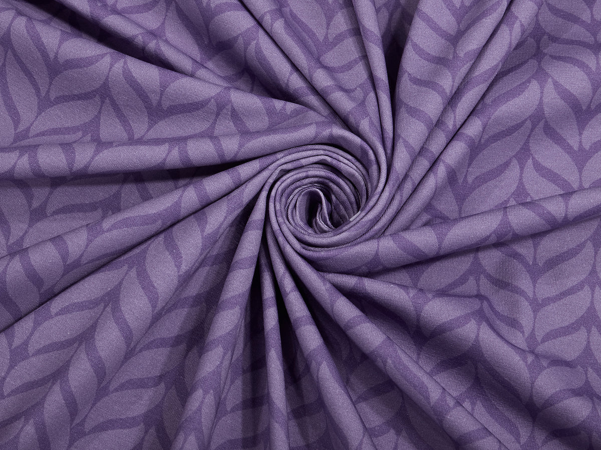 Jersey-Stoff "trailing leaves #violet" (0,5m)