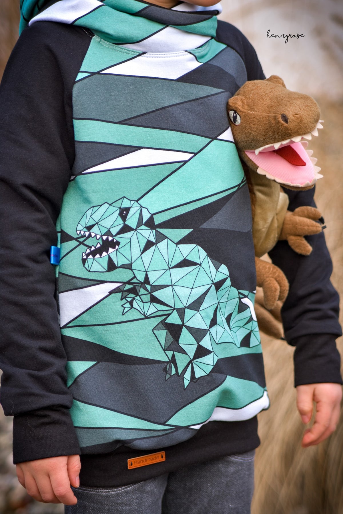 Jersey-Stoff Dino Dinosaurier T-Rex "trex 2021 #new dust" (1Panel/ ca.0,70m)