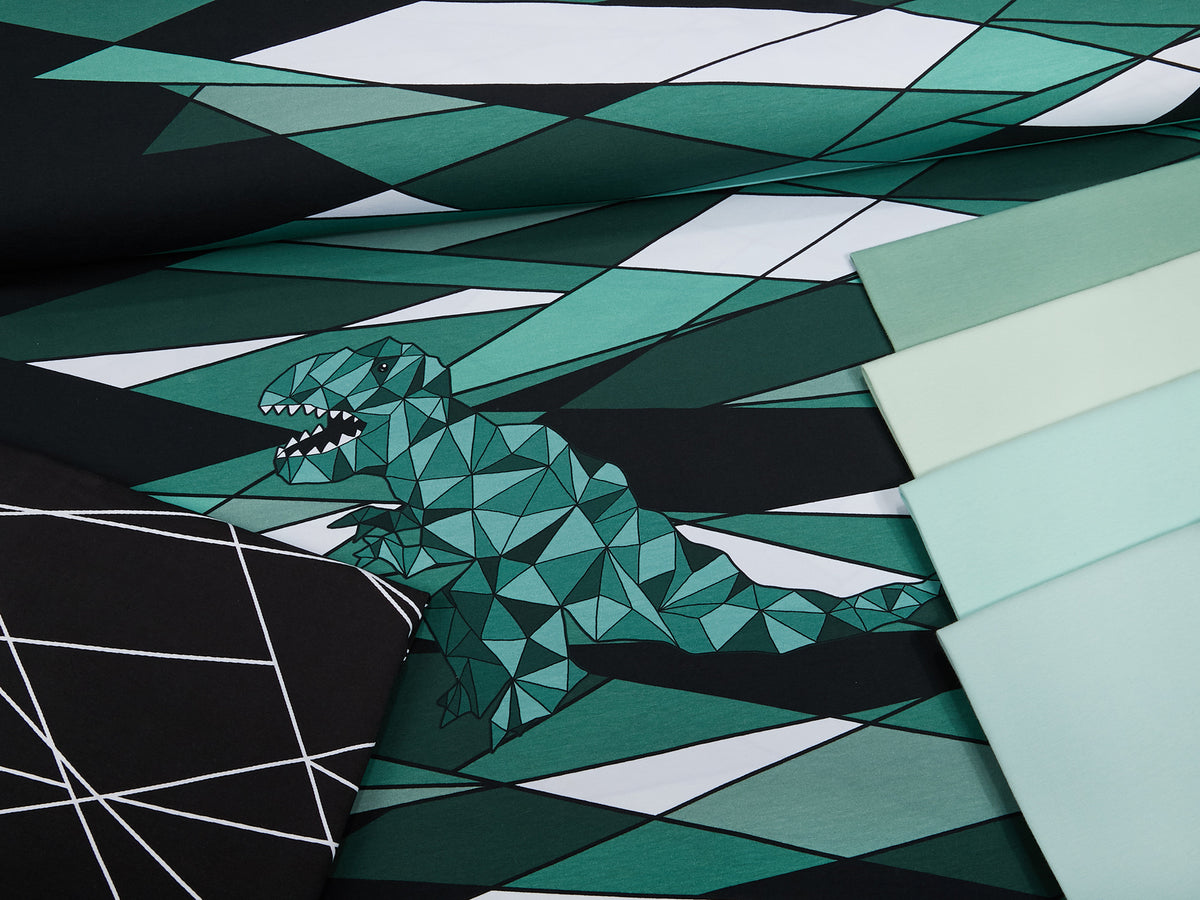 Jersey-Stoff "trex #shell" (1Panel/ ca.0,70m)