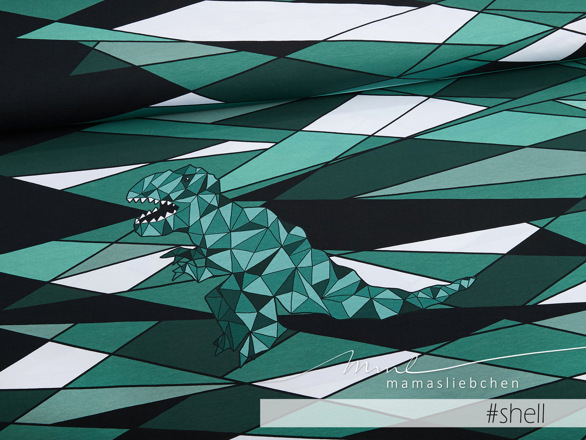 Jersey-Stoff "trex #shell" (1Panel/ ca.0,70m)