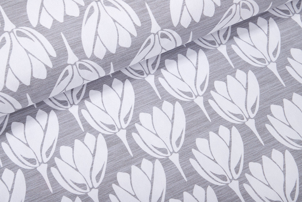 Jersey-Stoff "tulip #gray melange" (0,25m)