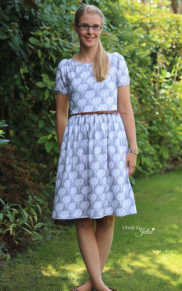Jersey-Stoff "tulip #gray melange" (0,25m)