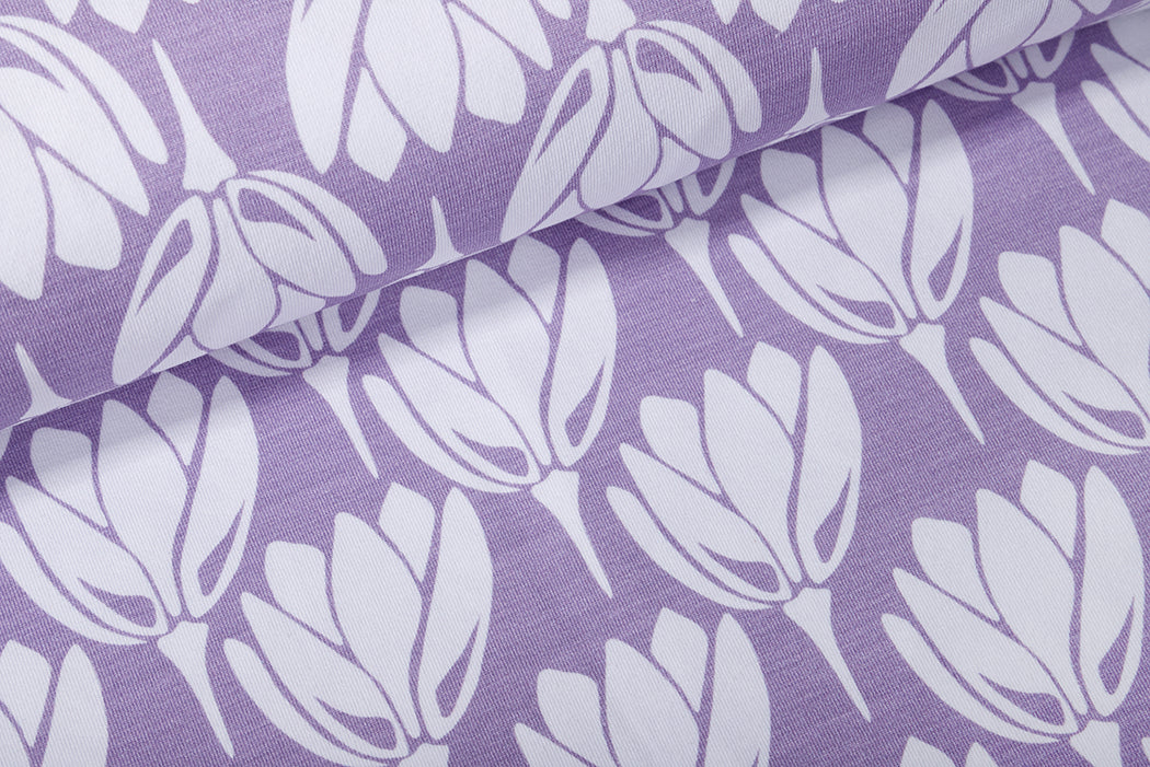 Jersey-Stoff "tulip #lavender" (0,25m)