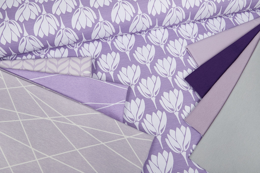 Jersey-Stoff "tulip #lavender" (0,25m)