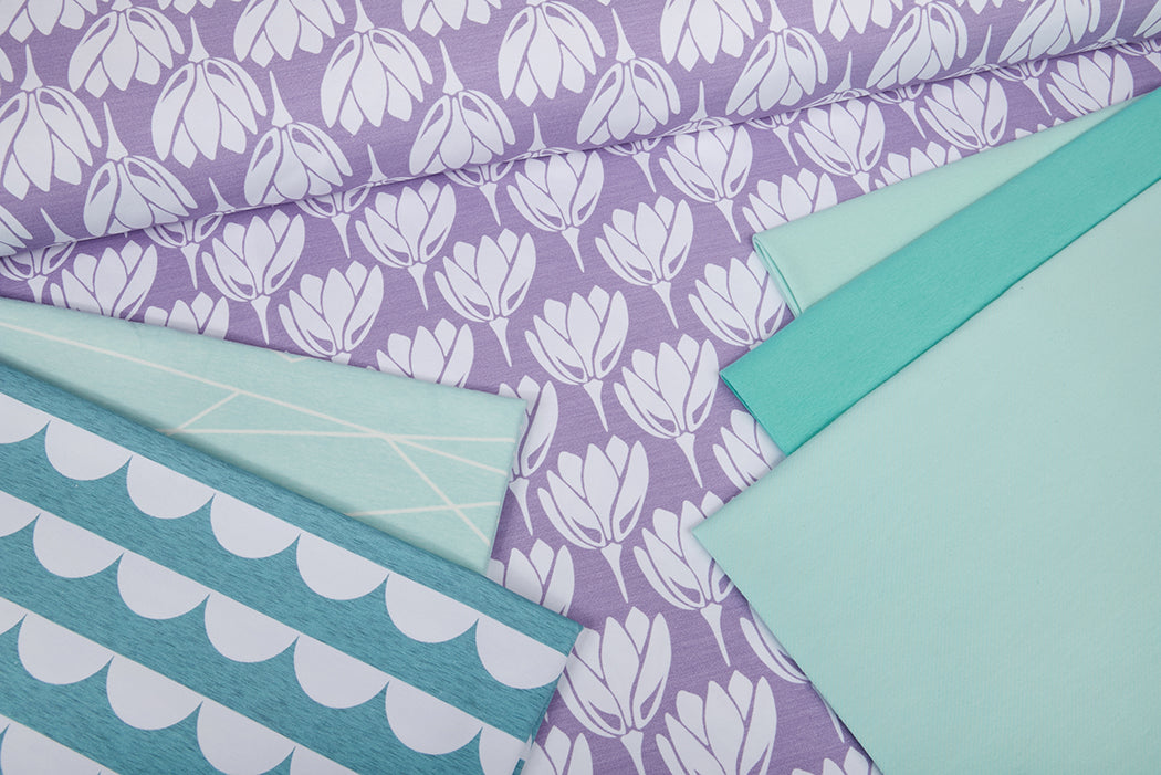 Jersey-Stoff "tulip #lavender" (0,25m)