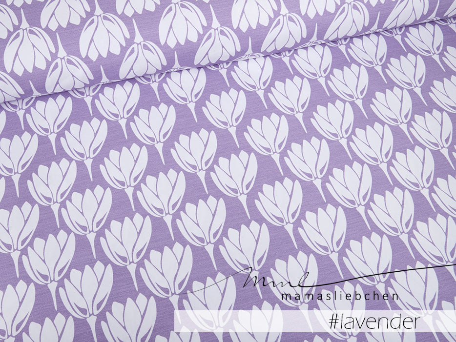 Jersey-Stoff "tulip #lavender" (0,25m)