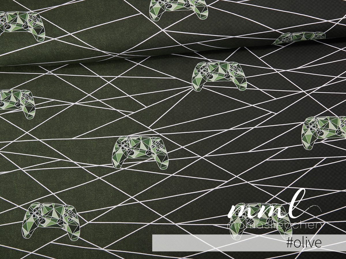 Jersey-Stoff "Vicco`ol #olive" (1Panel/ ca.0,80m)
