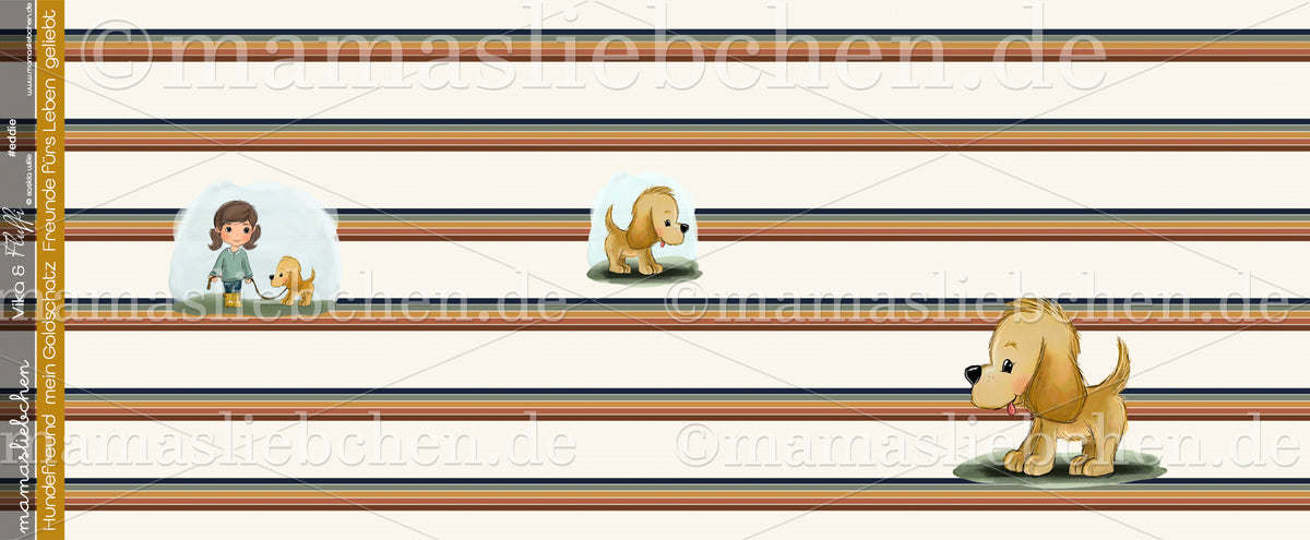 Jersey-Stoff "Vika & Fluffi #eddie" (1Panel/ ca.0,65 m)