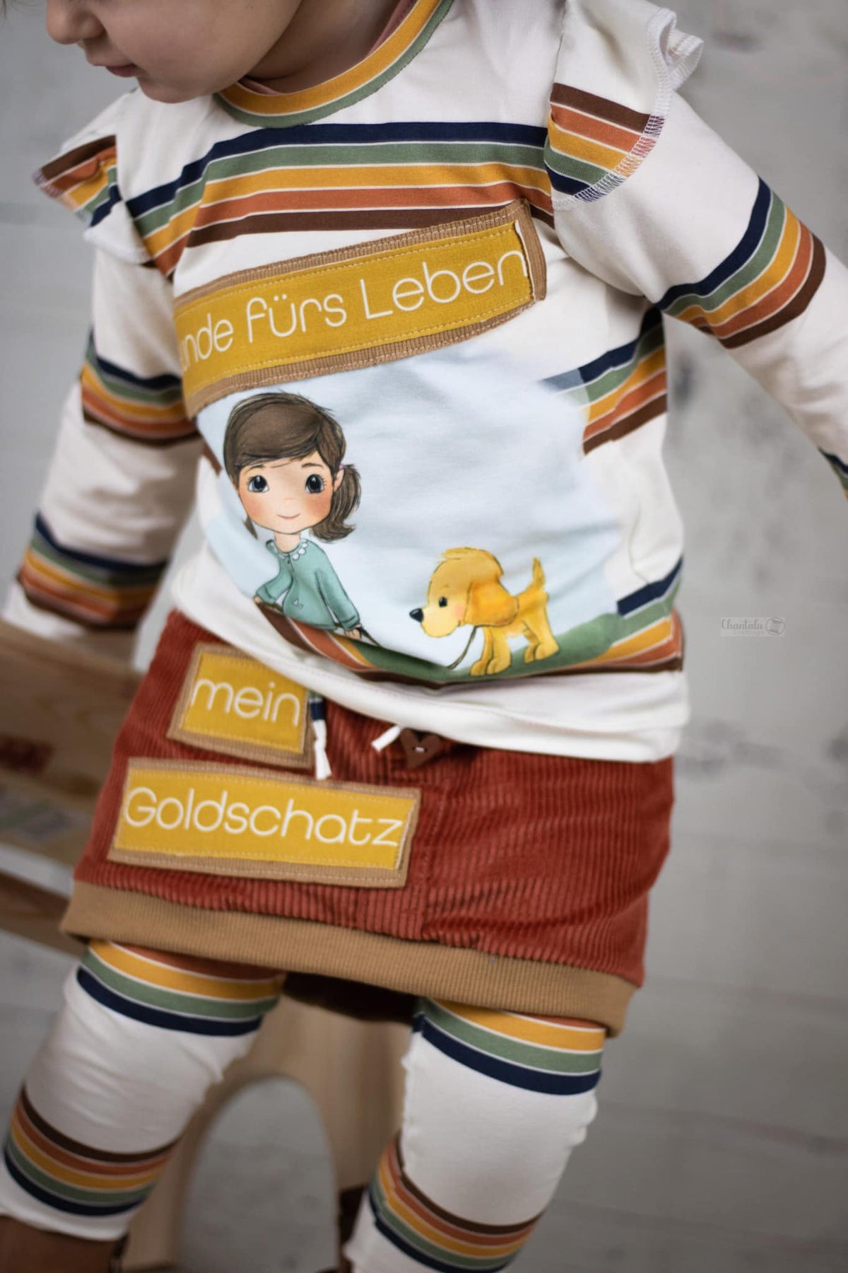 Jersey-Stoff "Vika & Fluffi #eddie" (1Panel/ ca.0,65 m)