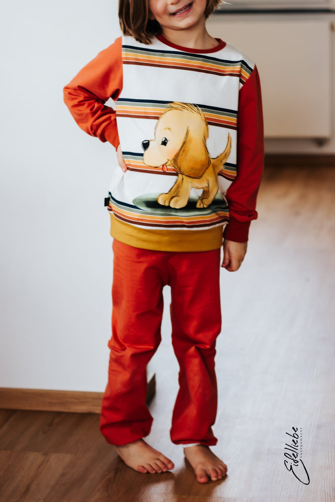 Jersey-Stoff "Vika & Fluffi #eddie" (1Panel/ ca.0,65 m)