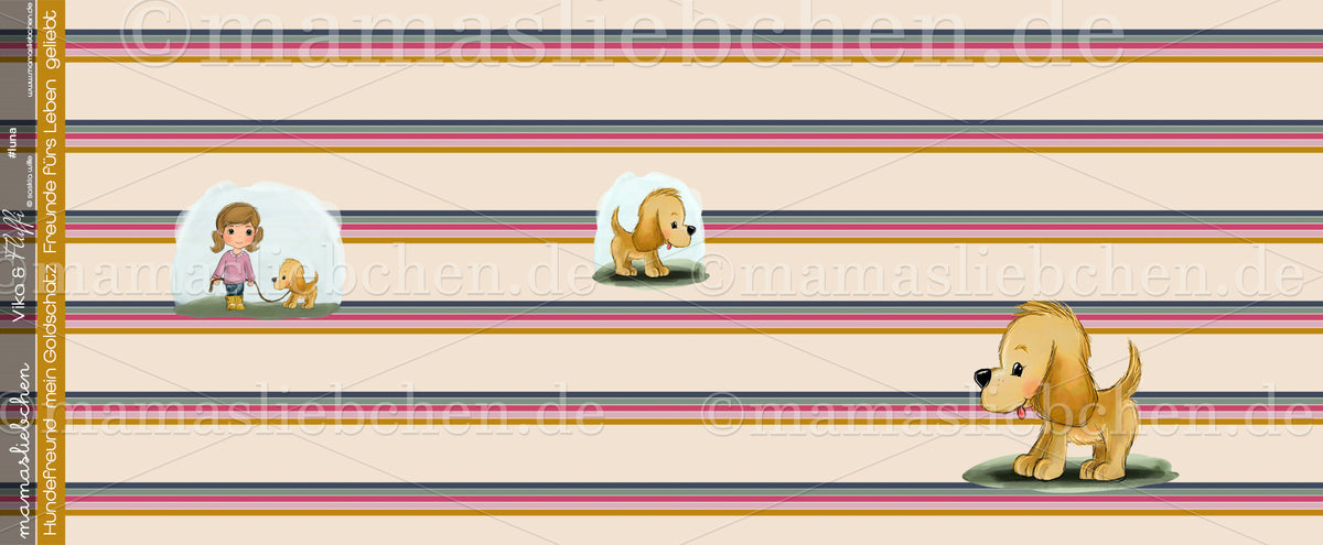 Jersey-Stoff "Vika & Fluffi #luna" (1Panel/ ca.0,65 m)