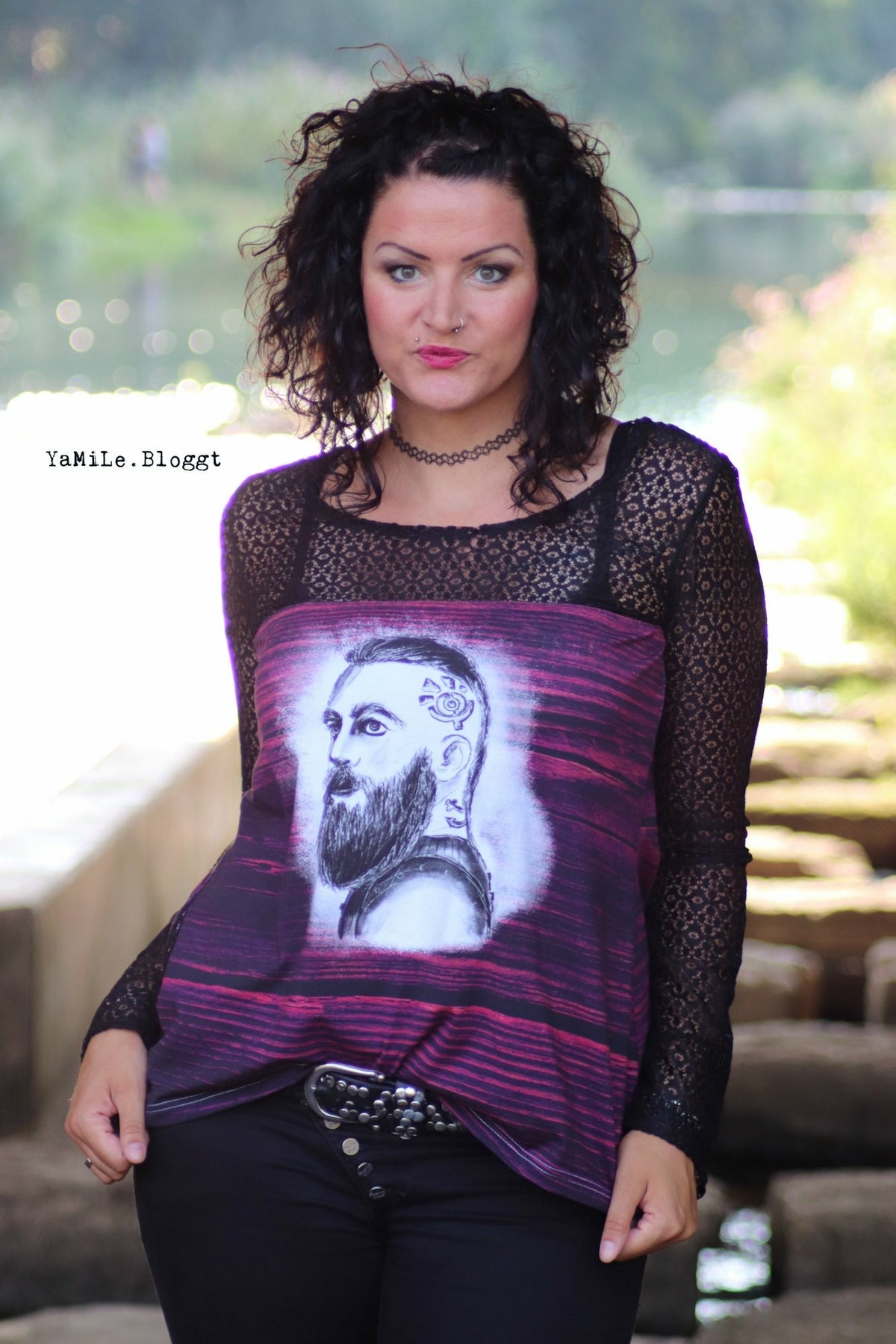 Jersey-Stoff "viking #pink"  -B-Ware- (1 Panel, ca. 0,85-0,88m)