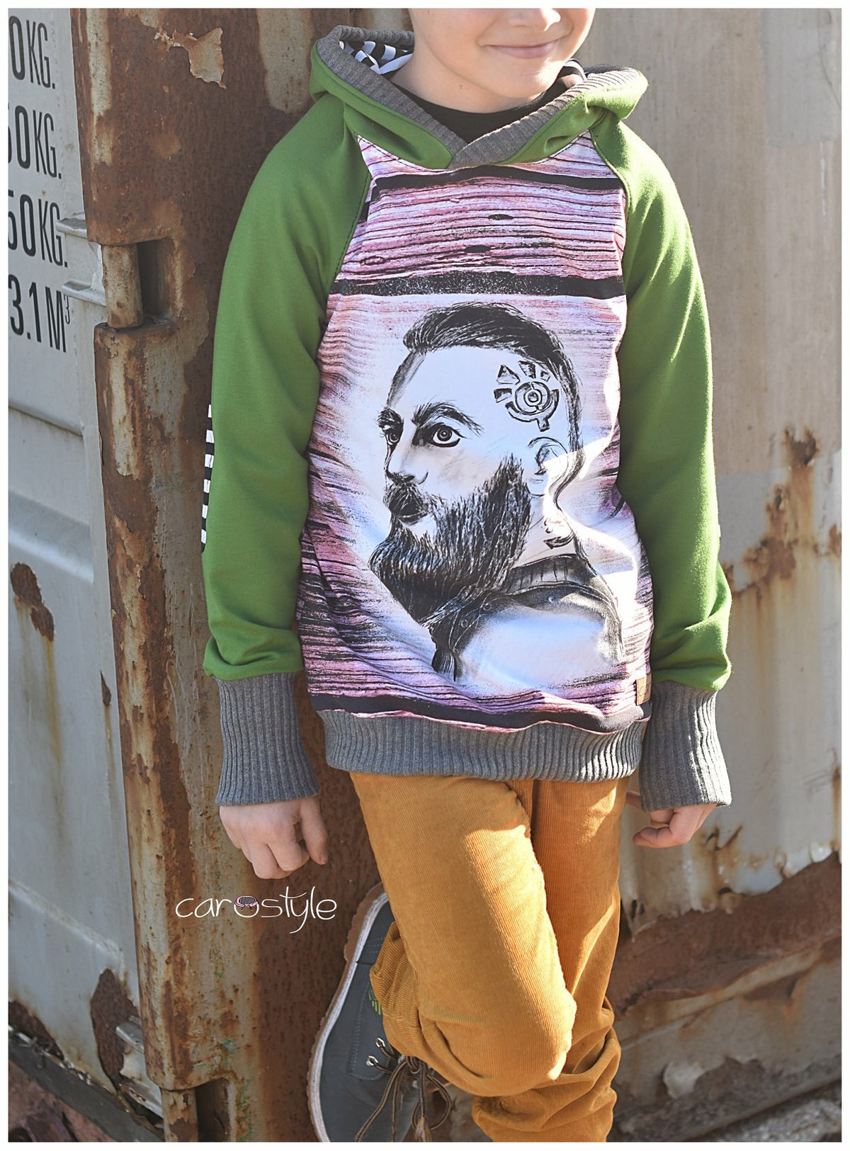 Jersey-Stoff "viking #rose" -B-Ware- (1 Panel, ca. 0,85-0,88m)