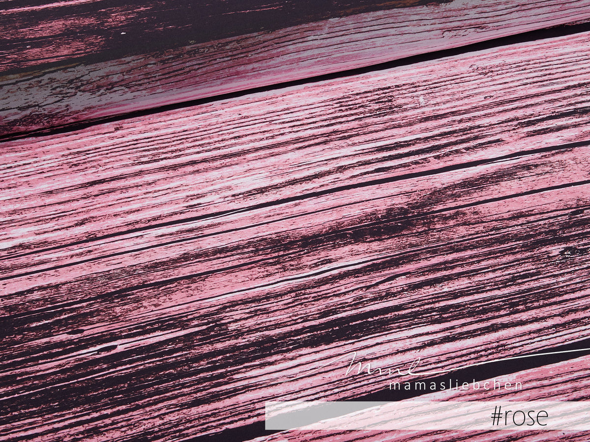 Jersey-Stoff "viking wood #rose" (0,5m)