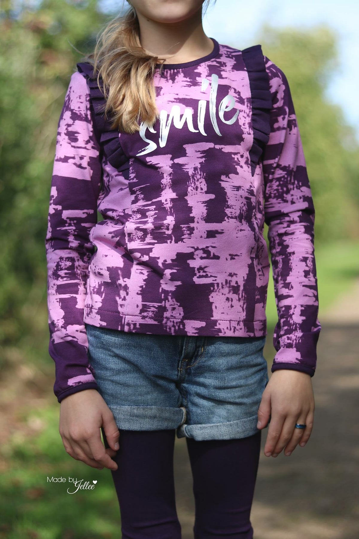 Jersey-Stoff "Wall #lilac" (0,25m)