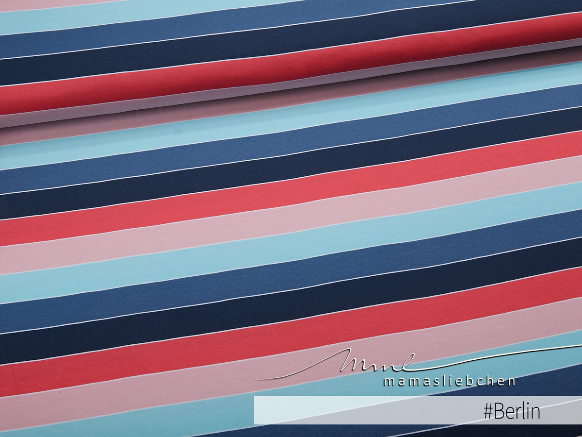 Jersey-Stoff "Widestripes #Berlin" (0,25 m)