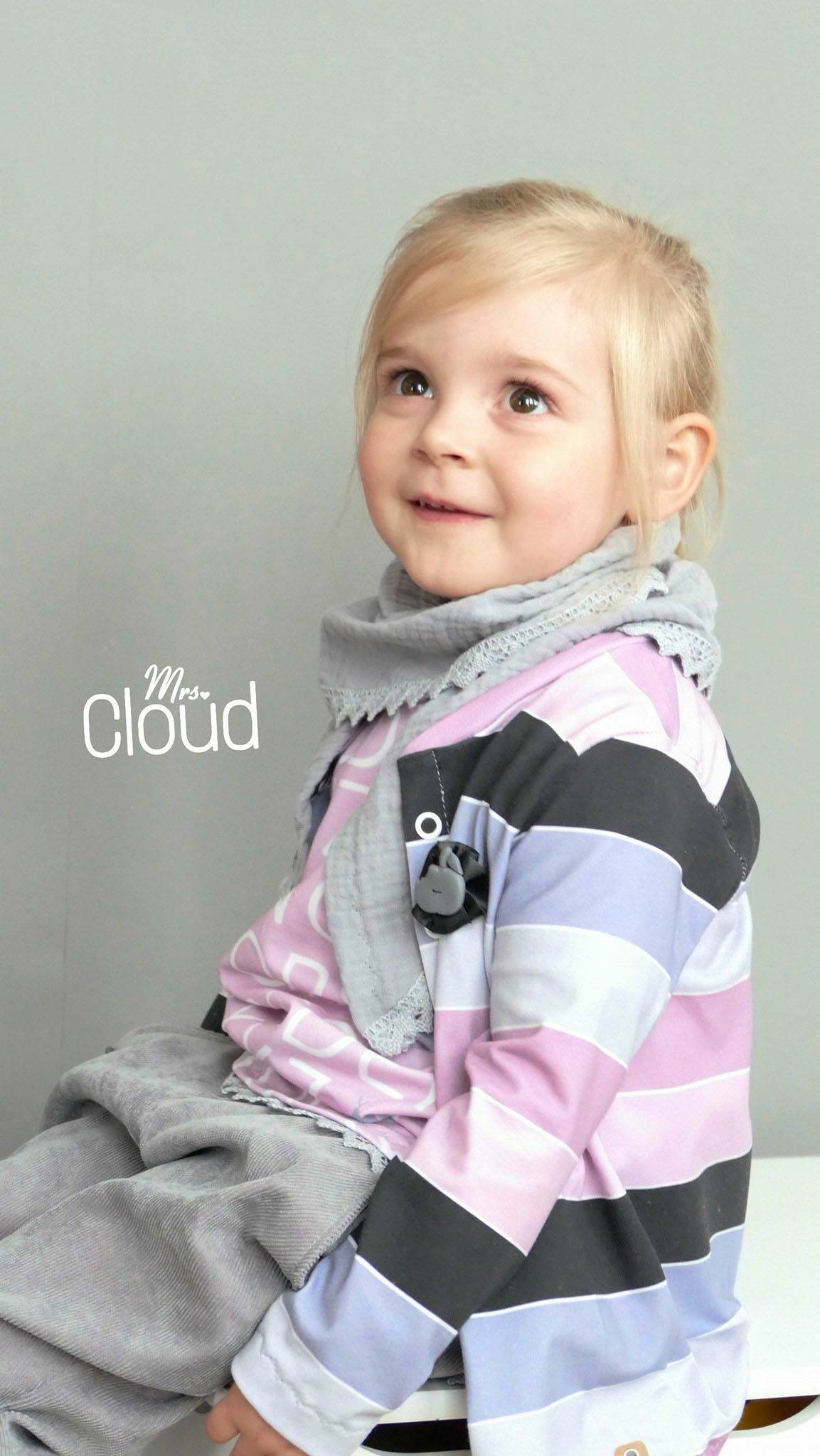 Jersey-Stoff "widestripes #black-rose  Variante A" (0,5 Meter)