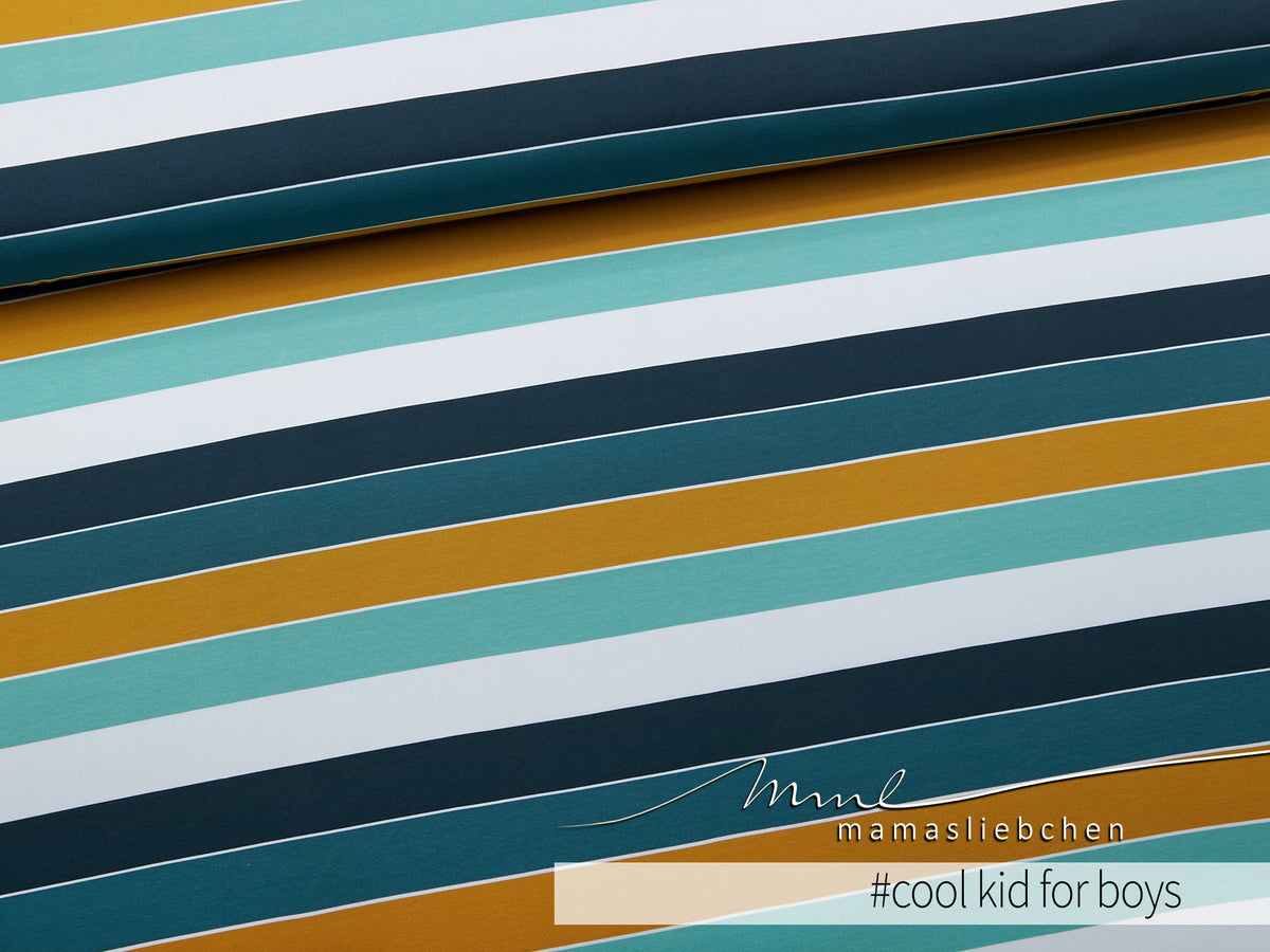 Jersey-Stoff "Widestripes #cool kid for boys" (0,5 m)