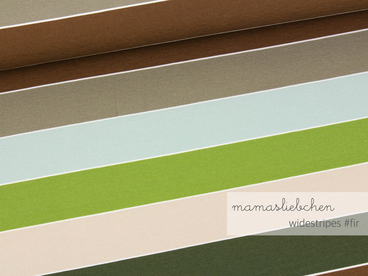 Jersey-Stoff "widestripes #fir" (0,25 Meter)