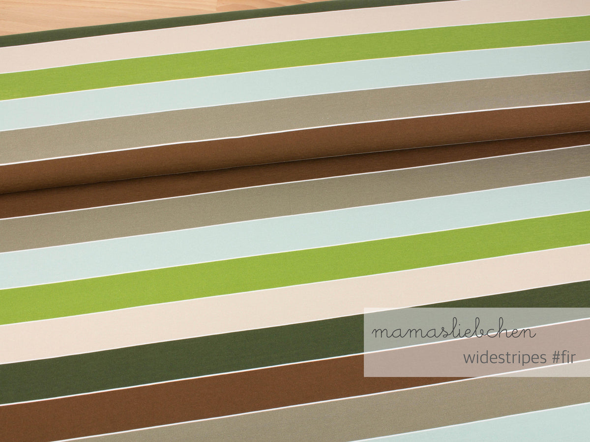 Jersey-Stoff "widestripes #fir" (0,25 Meter)