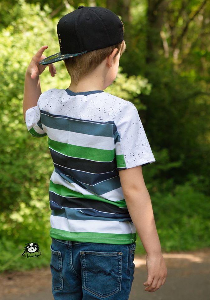 Jersey-Stoff "Widestripes #fog green" (0,25m)