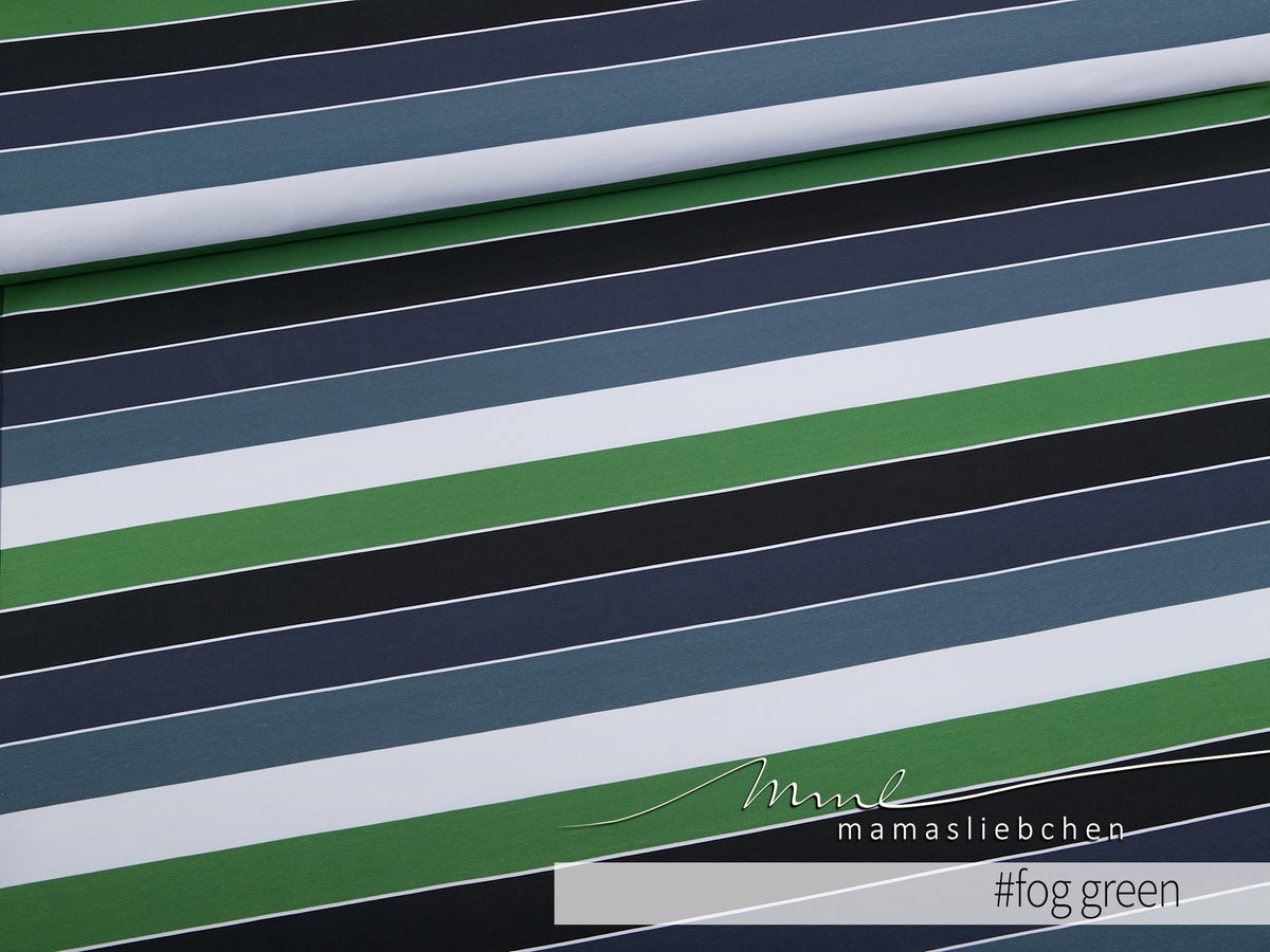 Jersey-Stoff "Widestripes #fog green" (0,25m)
