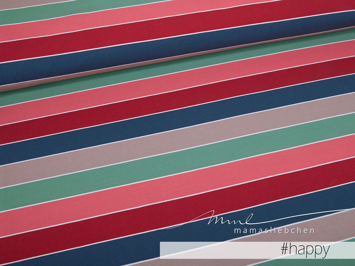 Jersey-Stoff "widestripes #happy" (0,25m)