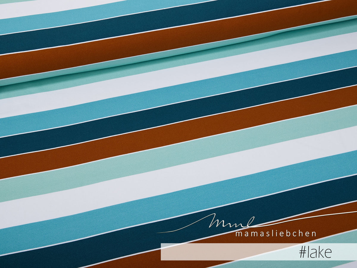 Jersey-Stoff "widestripes #lake" (0,5m)