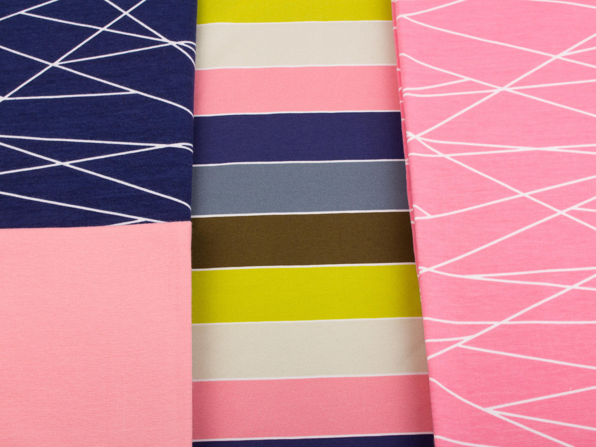 Jersey-Stoff "widestripes #lime" (0,5 Meter)