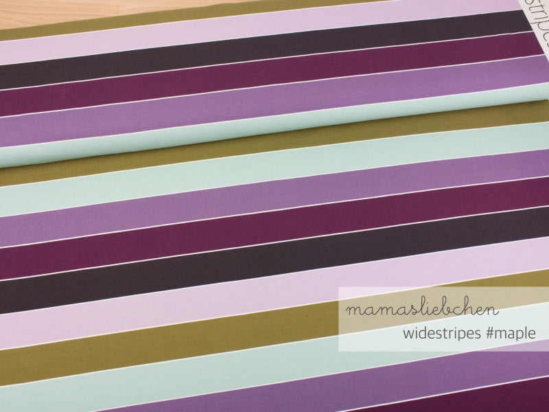 Jersey-Stoff "widestripes #maple" (0,25m)
