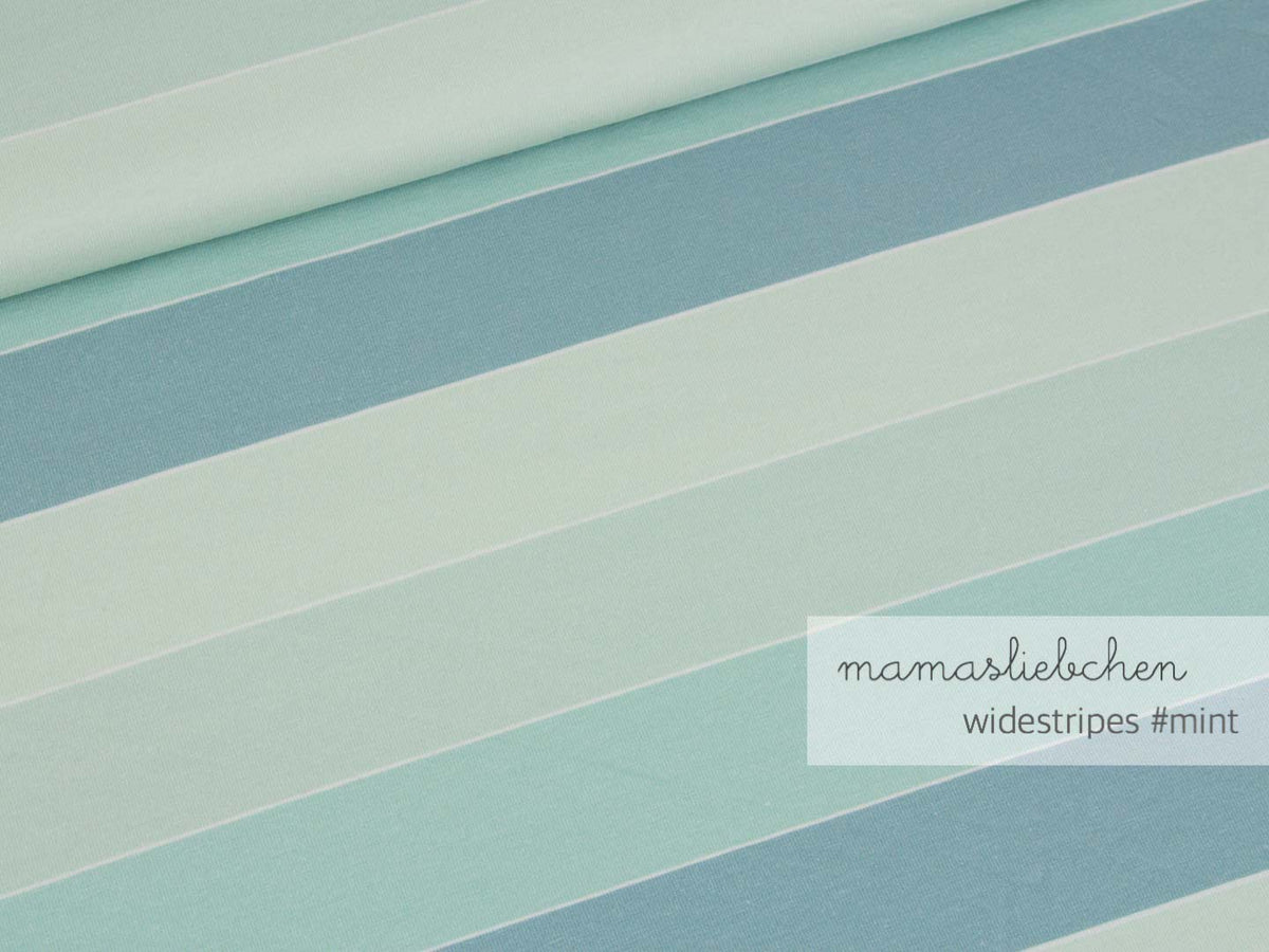 Jersey-Stoff "widestripes #mint" (0,25 Meter)