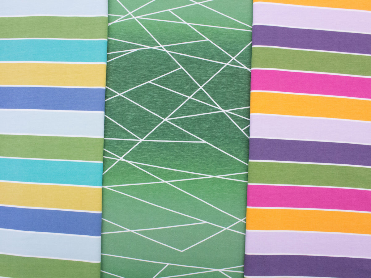 Jersey-Stoff "widestripes #mint-mix" (0,25 Meter)