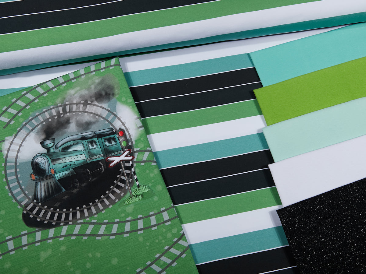 Jersey-Stoff "Widestripes #new green mix" (0,25m)