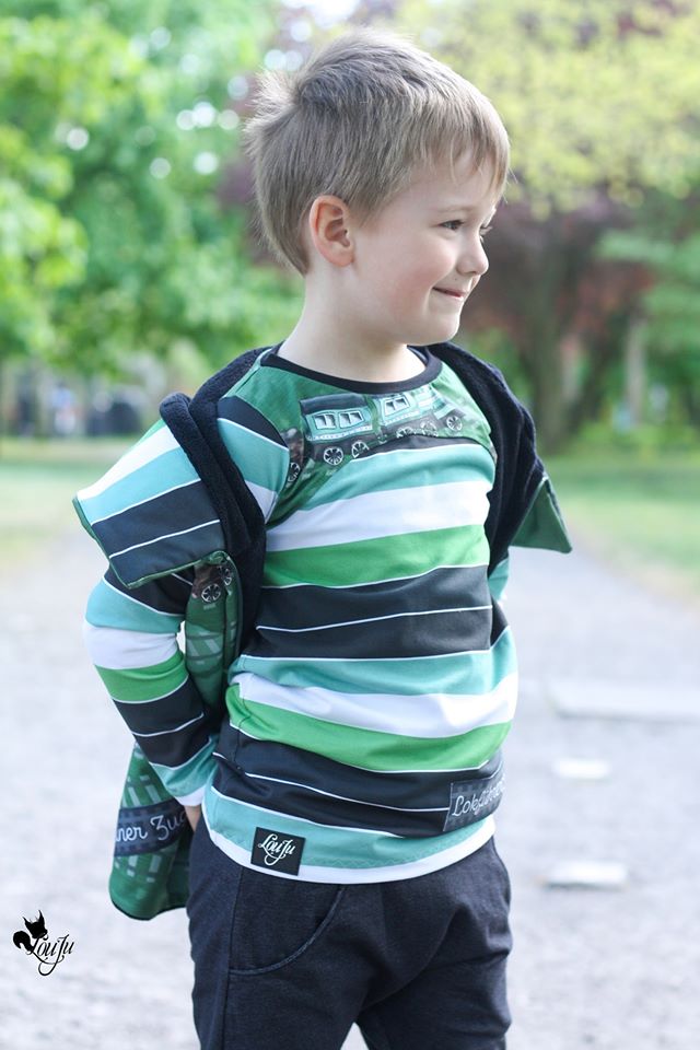 Jersey-Stoff "Widestripes #new green mix" (0,25m)